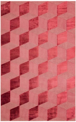 ZENITH DYED ZNT 05 BURGUNDY DYED  Yüksek Alçak Dokulu Naturel Yün ve Viskon Modern Dokuma Halı