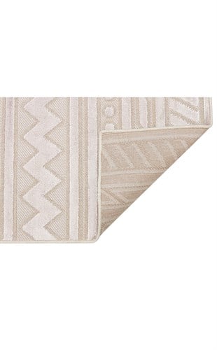 ZENITH DYED ZNT 06 BEIGE DYED  Yüksek Alçak Dokulu Naturel Yün ve Viskon Modern Dokuma Halı