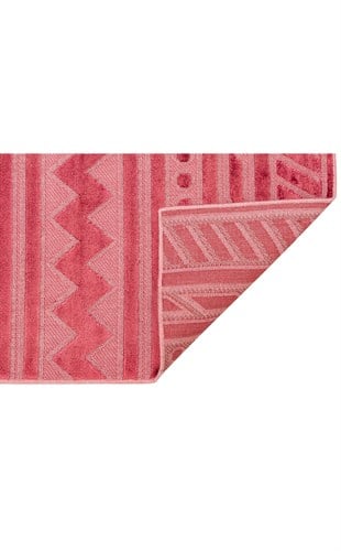 ZENITH DYED ZNT 06 BURGUNDY DYED  Yüksek Alçak Dokulu Naturel Yün ve Viskon Modern Dokuma Halı