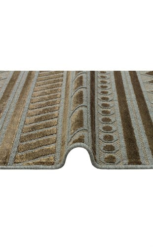 ZENITH DYED ZNT 06 GREEN DYED  Yüksek Alçak Dokulu Naturel Yün ve Viskon Modern Dokuma Halı