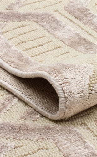 ZENITH DYED ZNT 07 BEIGE DYED  Yüksek Alçak Dokulu Naturel Yün ve Viskon Modern Dokuma Halı