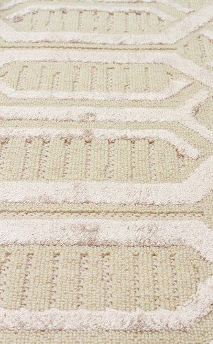 ZENITH DYED ZNT 07 BEIGE DYED  Yüksek Alçak Dokulu Naturel Yün ve Viskon Modern Dokuma Halı