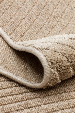 ZENITH ZNT 01 LATTE  Yüksek Alçak Dokulu Naturel Yün ve Viskon Modern Dokuma Halı