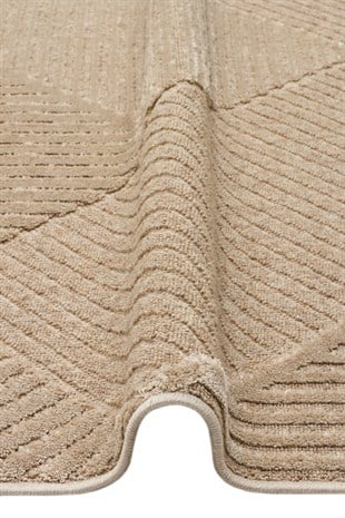 ZENITH ZNT 01 LATTE  Yüksek Alçak Dokulu Naturel Yün ve Viskon Modern Dokuma Halı