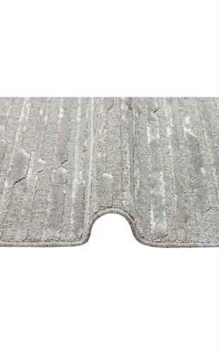 ZENITH ZNT 02 GREY  Yüksek Alçak Dokulu Naturel Yün ve Viskon Modern Dokuma Halı