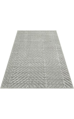 ZENITH ZNT 04 GREY  Yüksek Alçak Dokulu Naturel Yün ve Viskon Modern Dokuma Halı