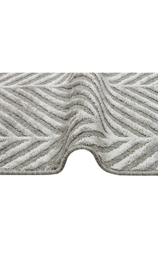 ZENITH ZNT 04 GREY  Yüksek Alçak Dokulu Naturel Yün ve Viskon Modern Dokuma Halı