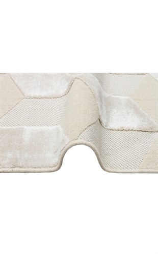 ZENITH ZNT 05 CREAM  Yüksek Alçak Dokulu Naturel Yün ve Viskon Modern Dokuma Halı