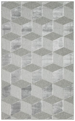 ZENITH ZNT 05 GREY  Yüksek Alçak Dokulu Naturel Yün ve Viskon Modern Dokuma Halı