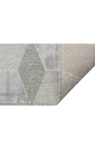 ZENITH ZNT 05 GREY  Yüksek Alçak Dokulu Naturel Yün ve Viskon Modern Dokuma Halı