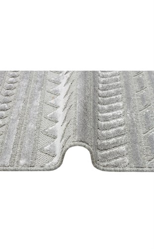 ZENITH ZNT 06 GREY  Yüksek Alçak Dokulu Naturel Yün ve Viskon Modern Dokuma Halı