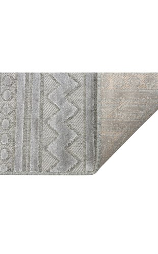 ZENITH ZNT 06 GREY  Yüksek Alçak Dokulu Naturel Yün ve Viskon Modern Dokuma Halı