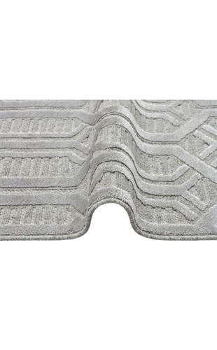 ZENITH ZNT 07 GREY  Yüksek Alçak Dokulu Naturel Yün ve Viskon Modern Dokuma Halı