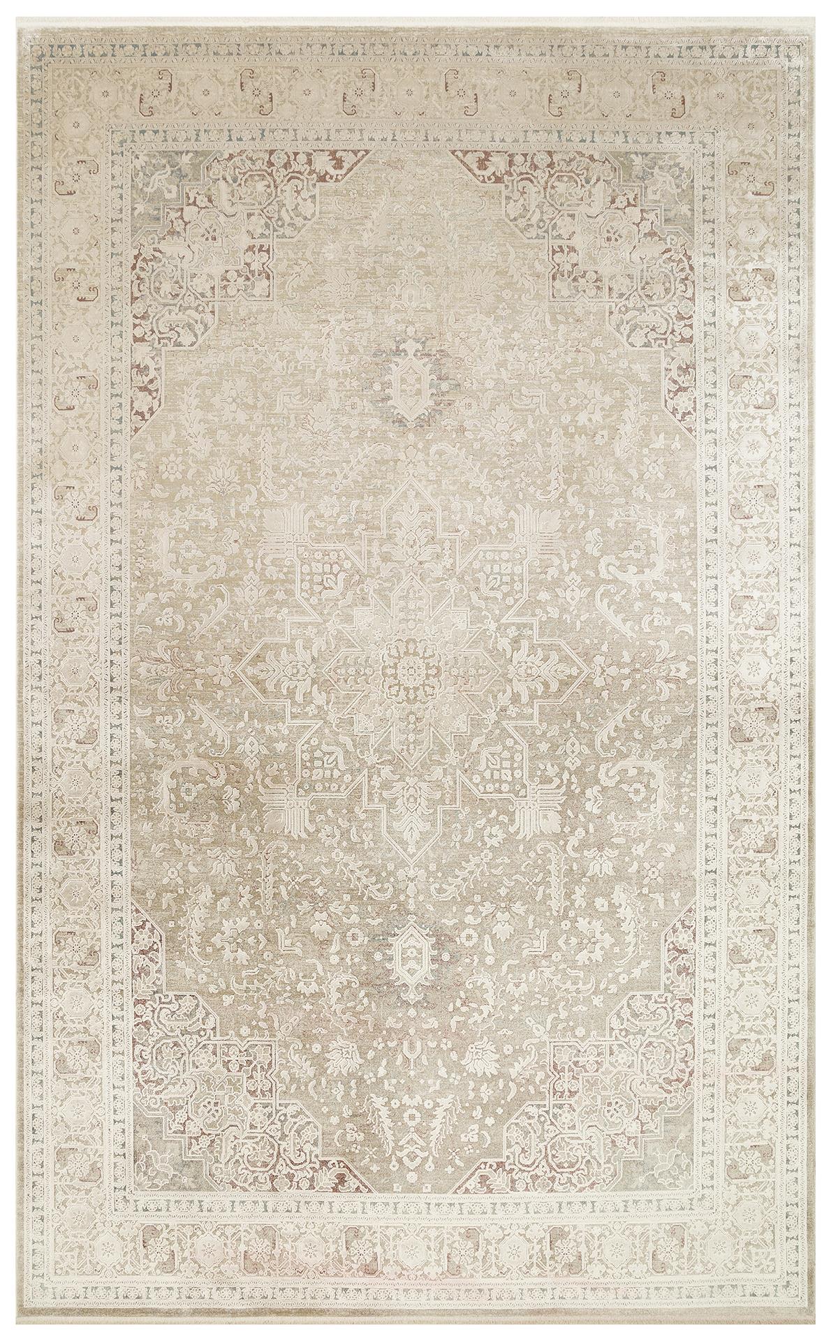 BABIL BBL 02 BEIGE  Yumuşak Dokulu Vintage Esintilere Sahip Over-dyed Sık Dokuma Salon Halısı