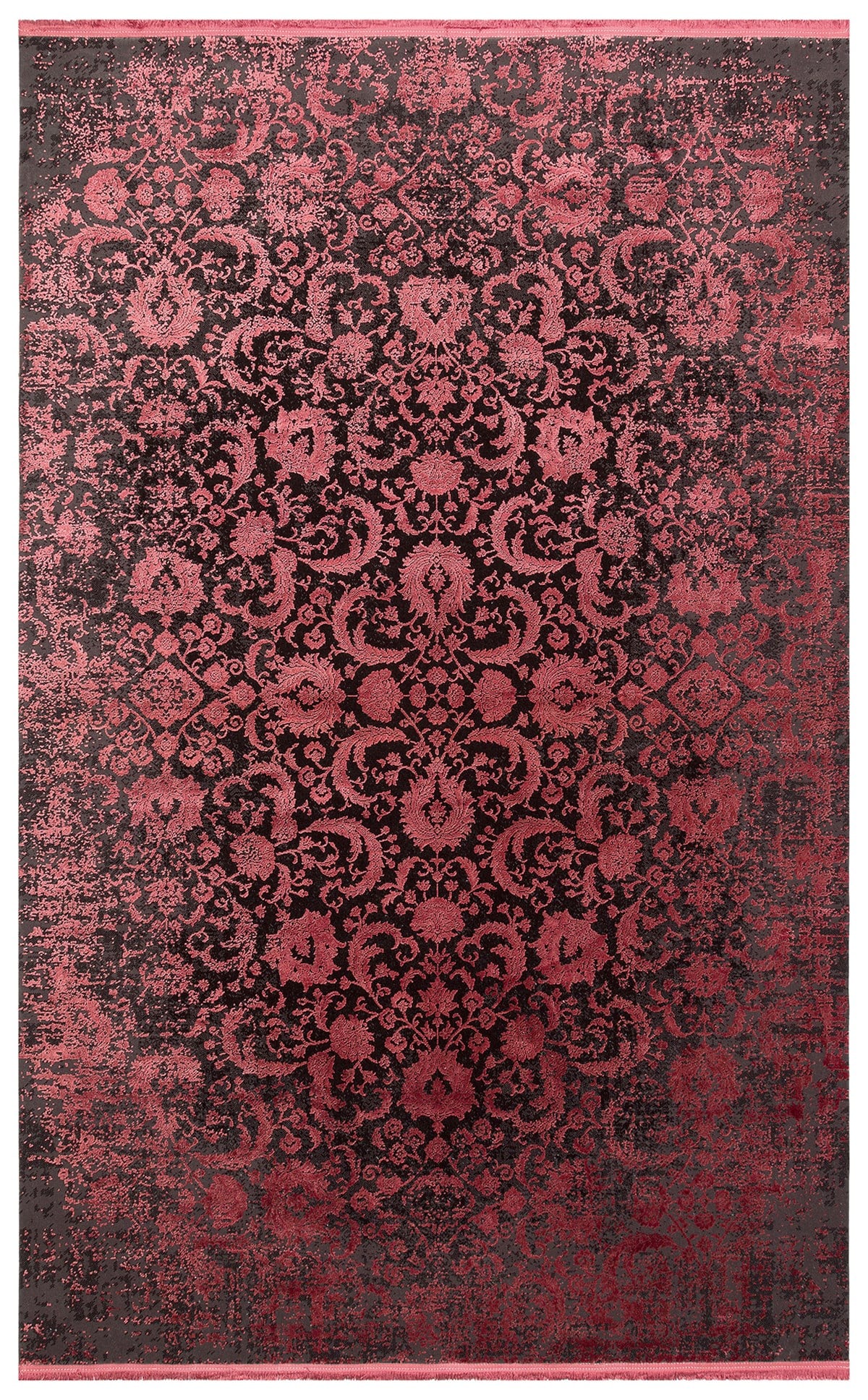 CORDOBA NEW DB 02 ANTRASIT BURGUNDY NW  Parlak Yüksek Alçak Dokulu Modern Makine Halısı
