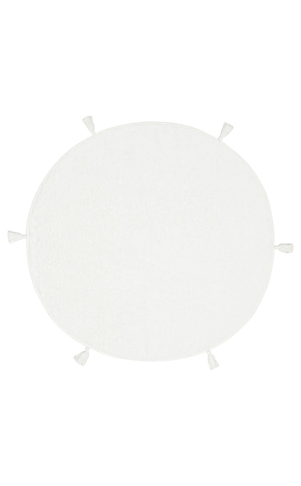COTTON BOON CBN PLAIN WHITE Q  Yıkanabilir Kaymaz Tabanlı Naturel Pamuk Bebek Halısı