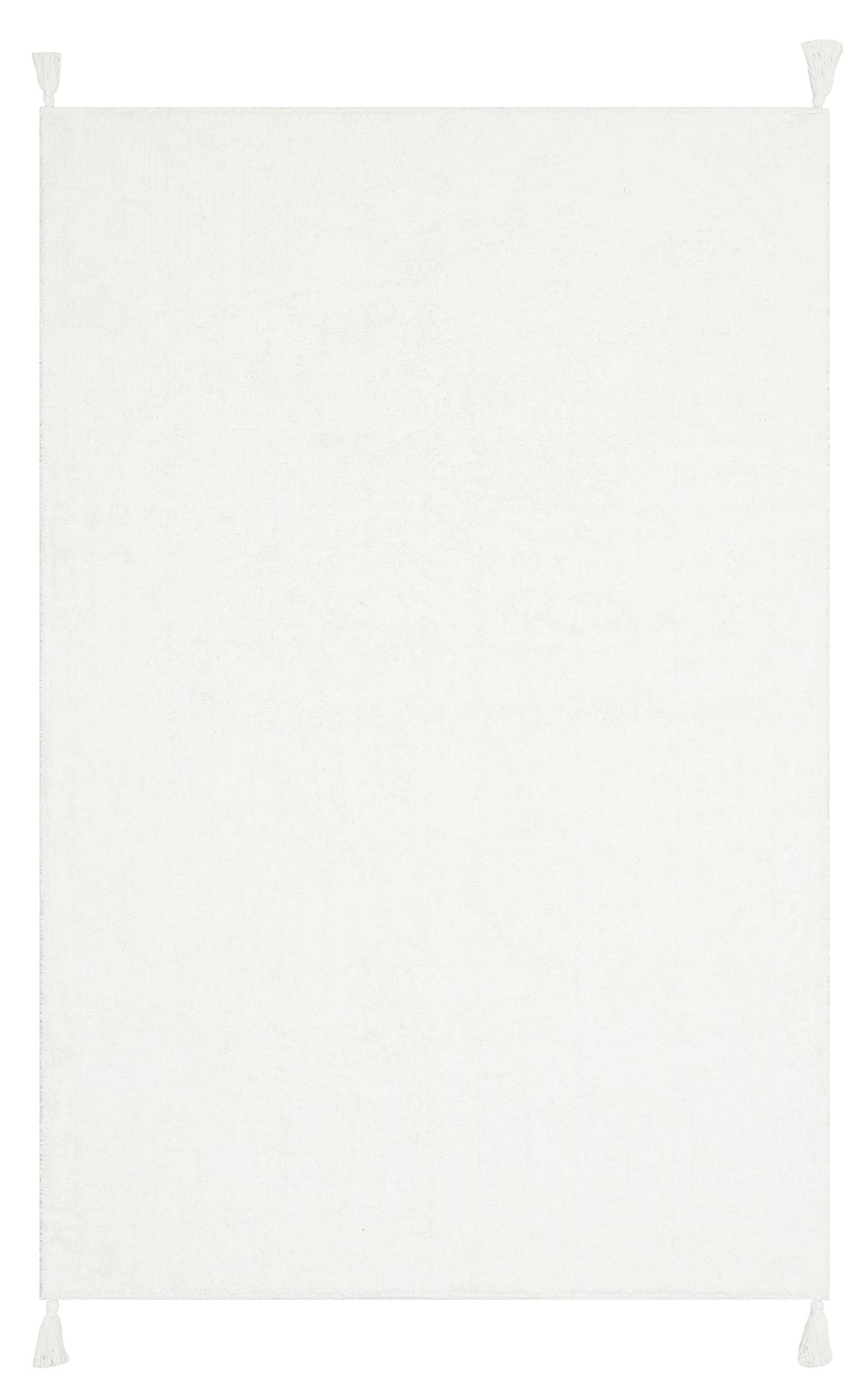 COTTON BOON CBN PLAIN WHITE  Yıkanabilir Kaymaz Tabanlı Naturel Pamuk Bebek Halısı