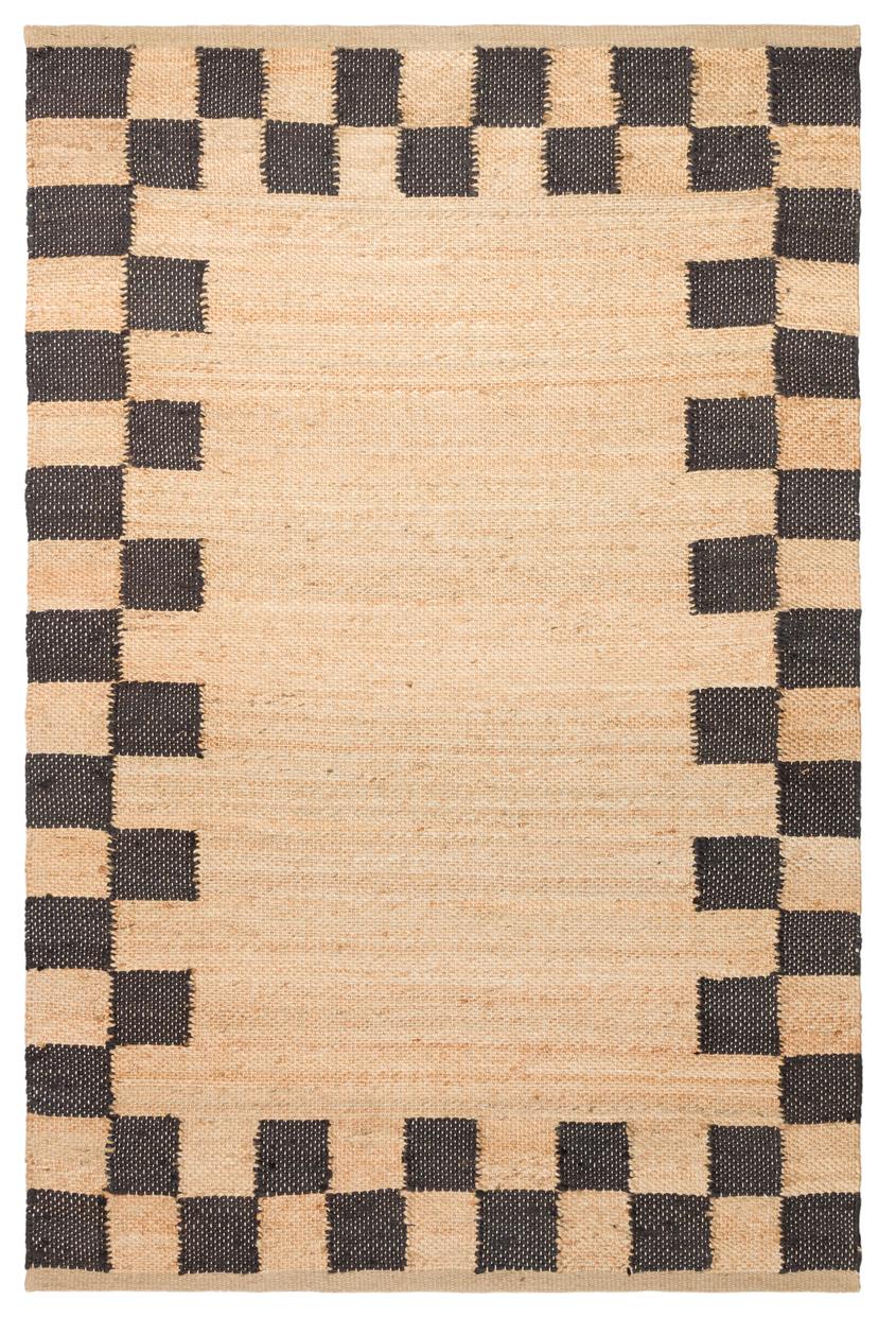 ECHO ECH 13 NATURAL BLACK XW  Jüt ile Üretilen El Dokuma Sisal Kilim
