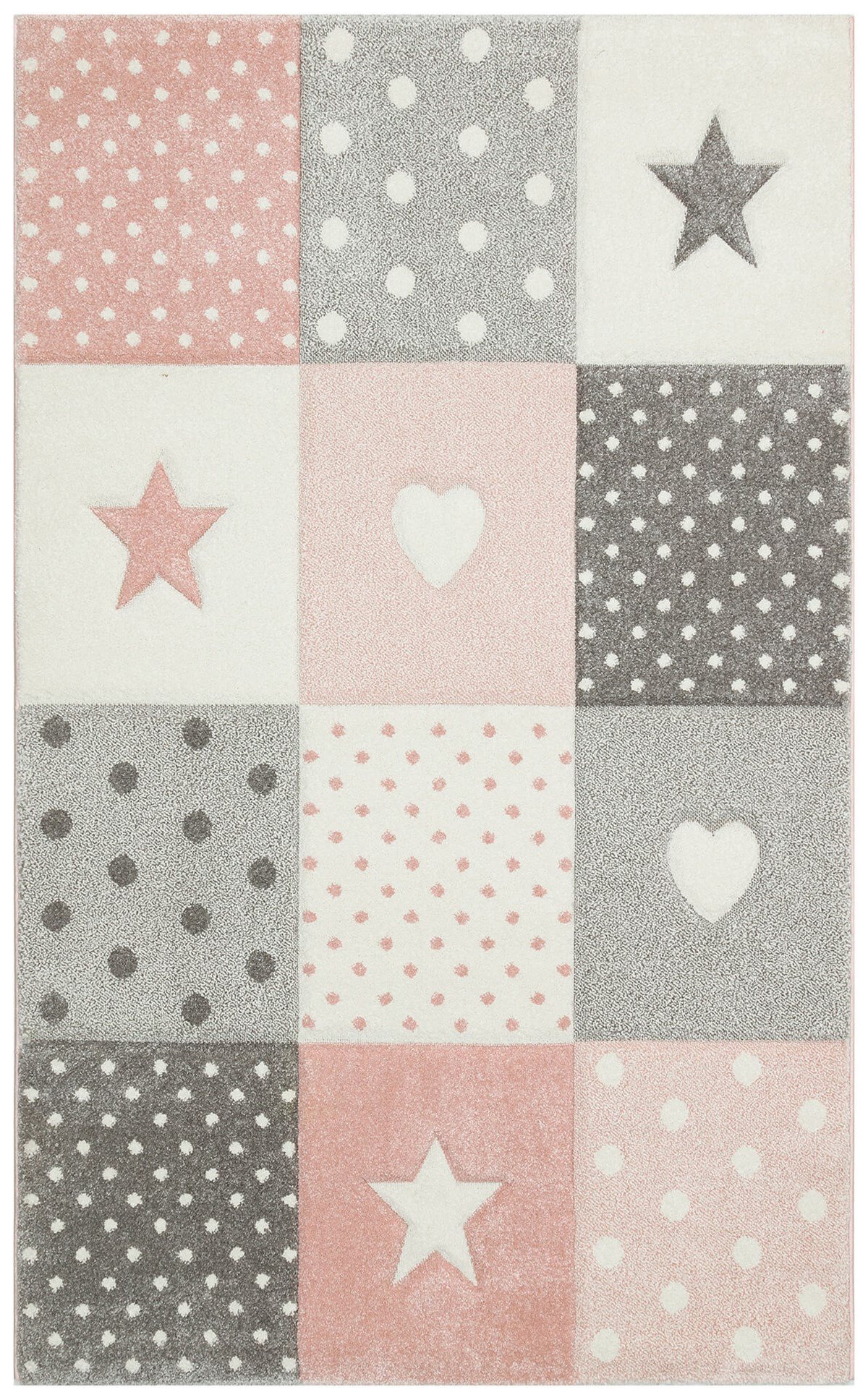 EKO KIDS KDS 05 GREY PINK  Hav Toz Vermez Çocuk Halısı