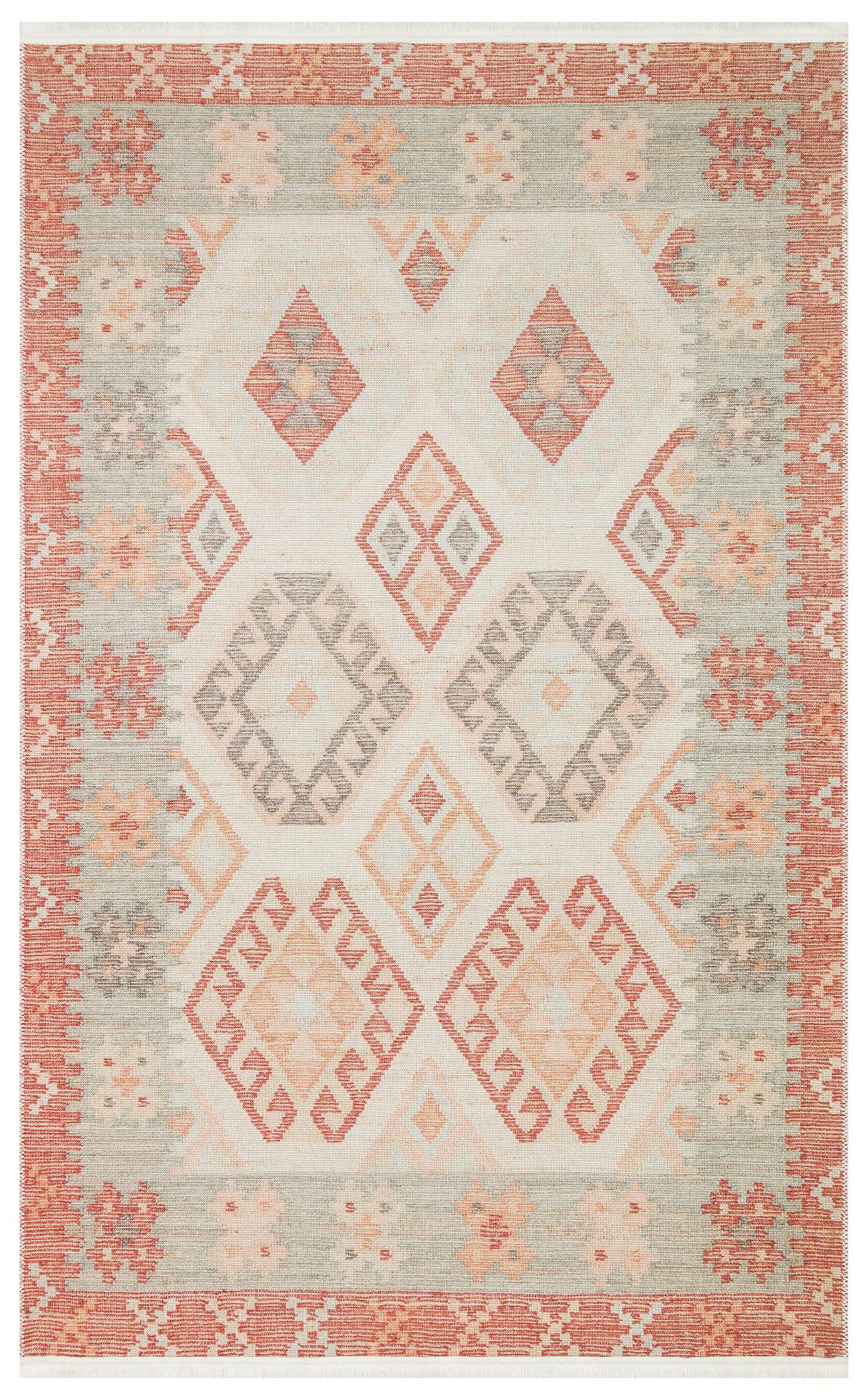 ELISTA ELS 101 CREAM MULTY  Vintage Desenlere Sahip Kaydırmaz Yıkanabilir Modern Halı