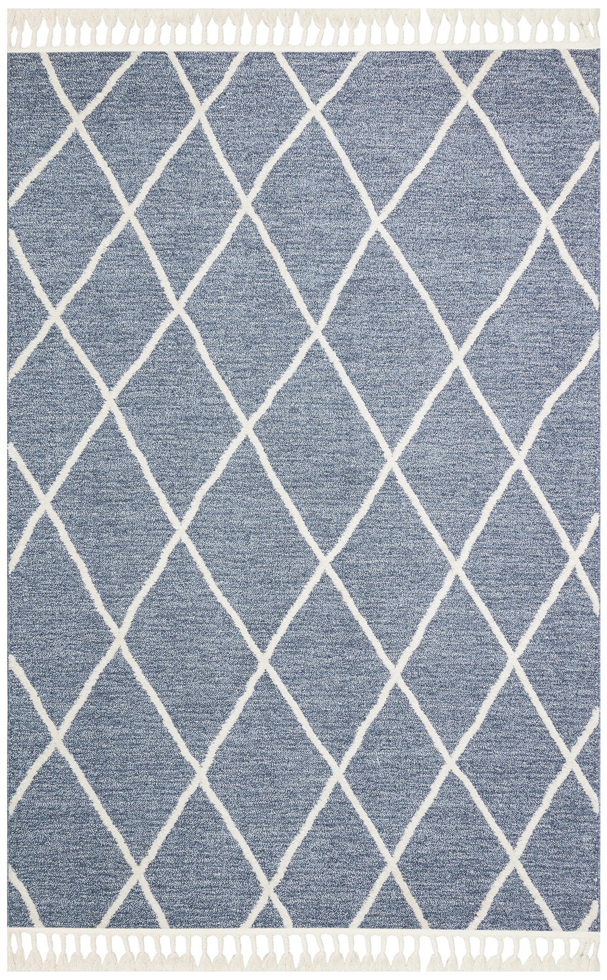 ETNA ETN 02 BLUE CREAM  Hav Toz Vermez Örgü Dokulu Modern Bukleli Makine Halısı