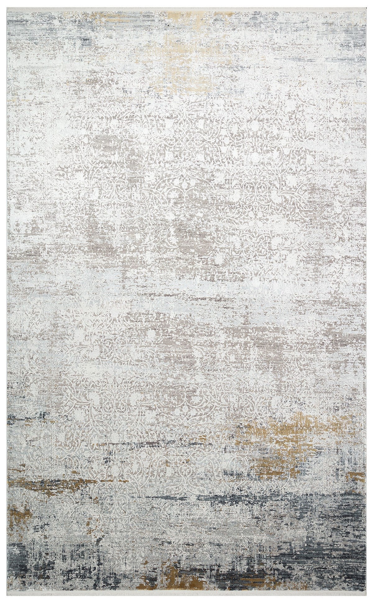 FRESCO FS 03 GREY NAVY  Bambu Viskon ile Üretilen Yıkanabilir Modern Salon Halısı