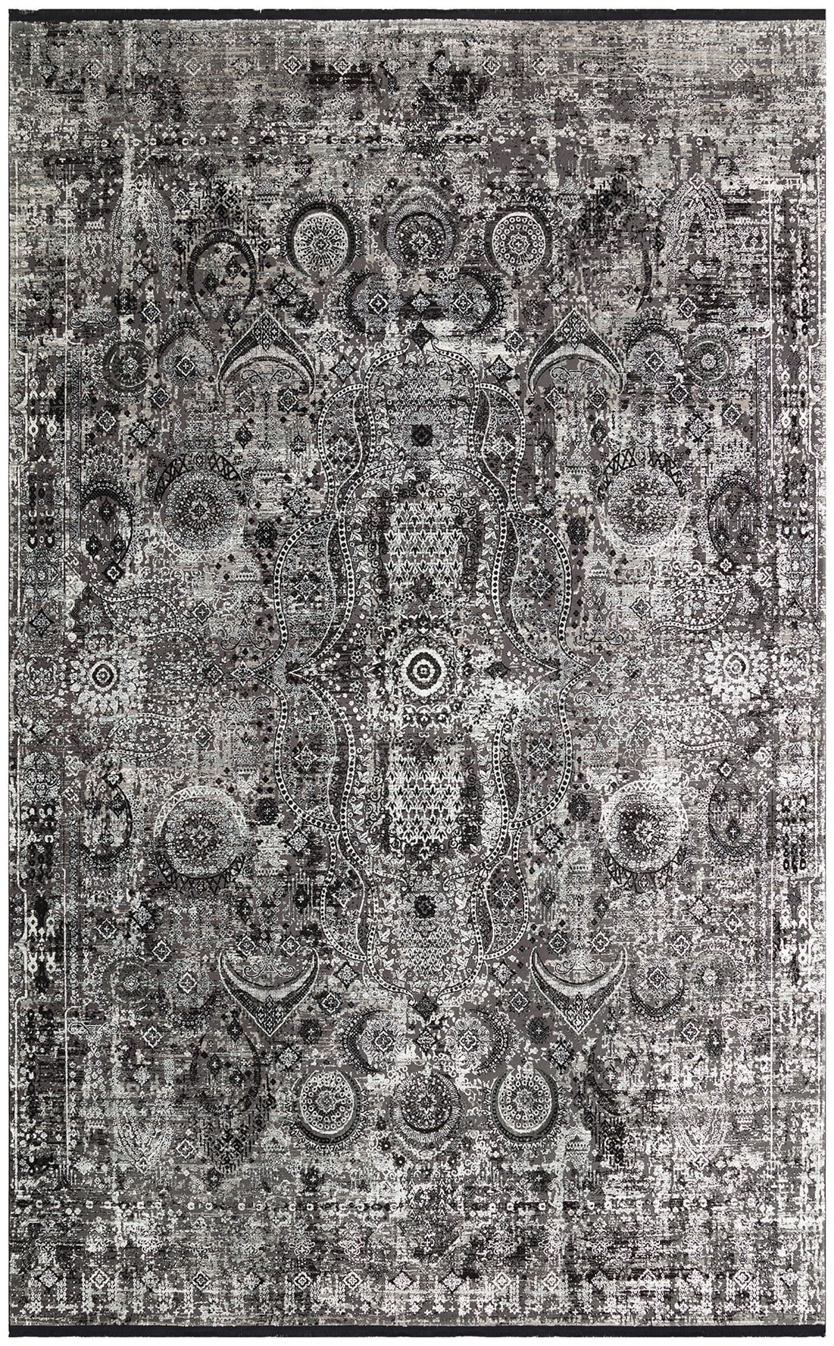 FRESCO FS 09 BLACK XW  Yüksek Alçak Dokulu Özel Işıltılı Yüksek Kaliteli Sık Dokuma Modern Salon Halısı