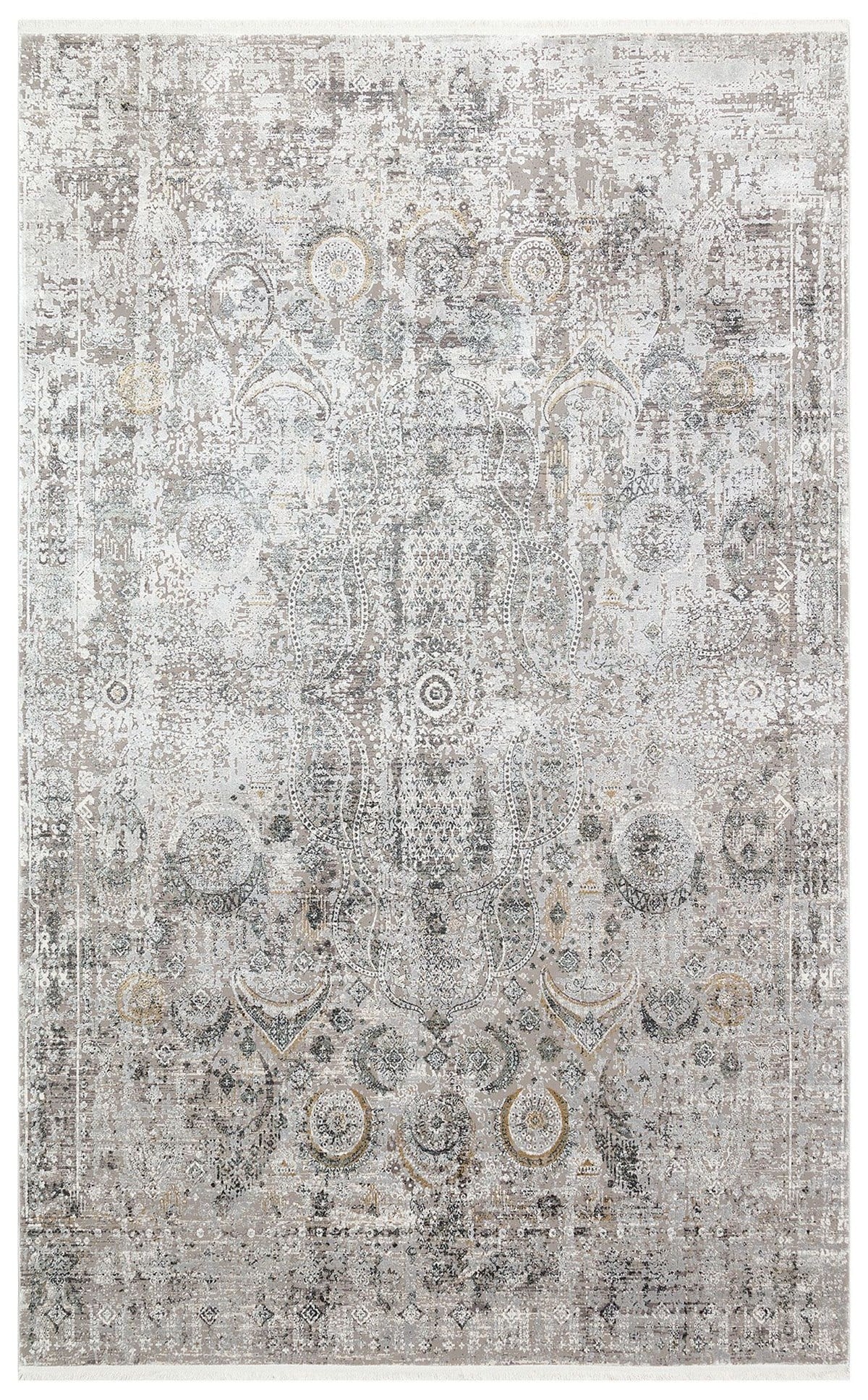 FRESCO FS 09 CREAM GREY XW  Bambu Viskon ile Üretilen Yıkanabilir Modern Salon Halısı