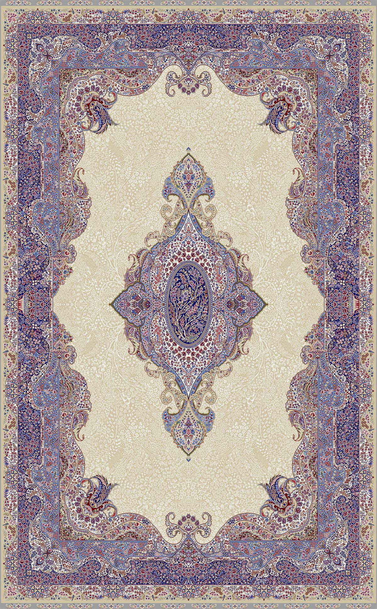 ISFAHAN ISF 02 CREAM  Klasik Desenli Yüksek Kalite Sık Dokuma Makine Halısı