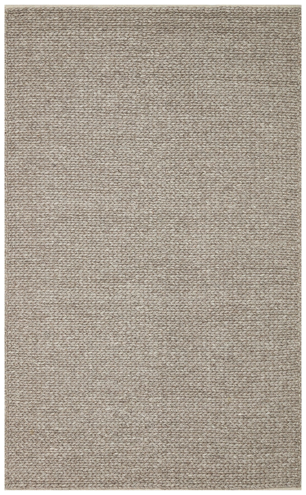 JADE BASKETWEAVE BROWN  Naturel Kazak Örgü Desenli El Dokuma Örgü Halı