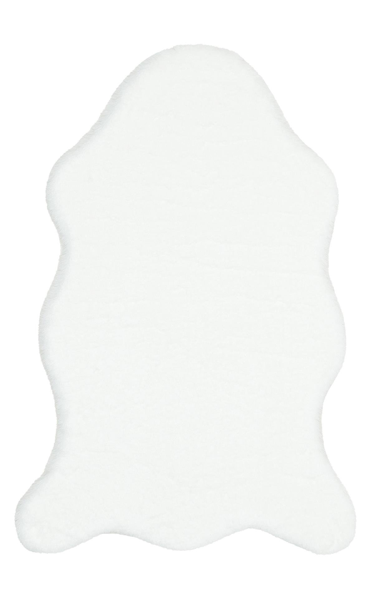 MOLLIS NEW MLS WHITE SINGLE N  Yumuşak Dokulu Uzun Tüylü Yıkanabilir Tavşan Postu