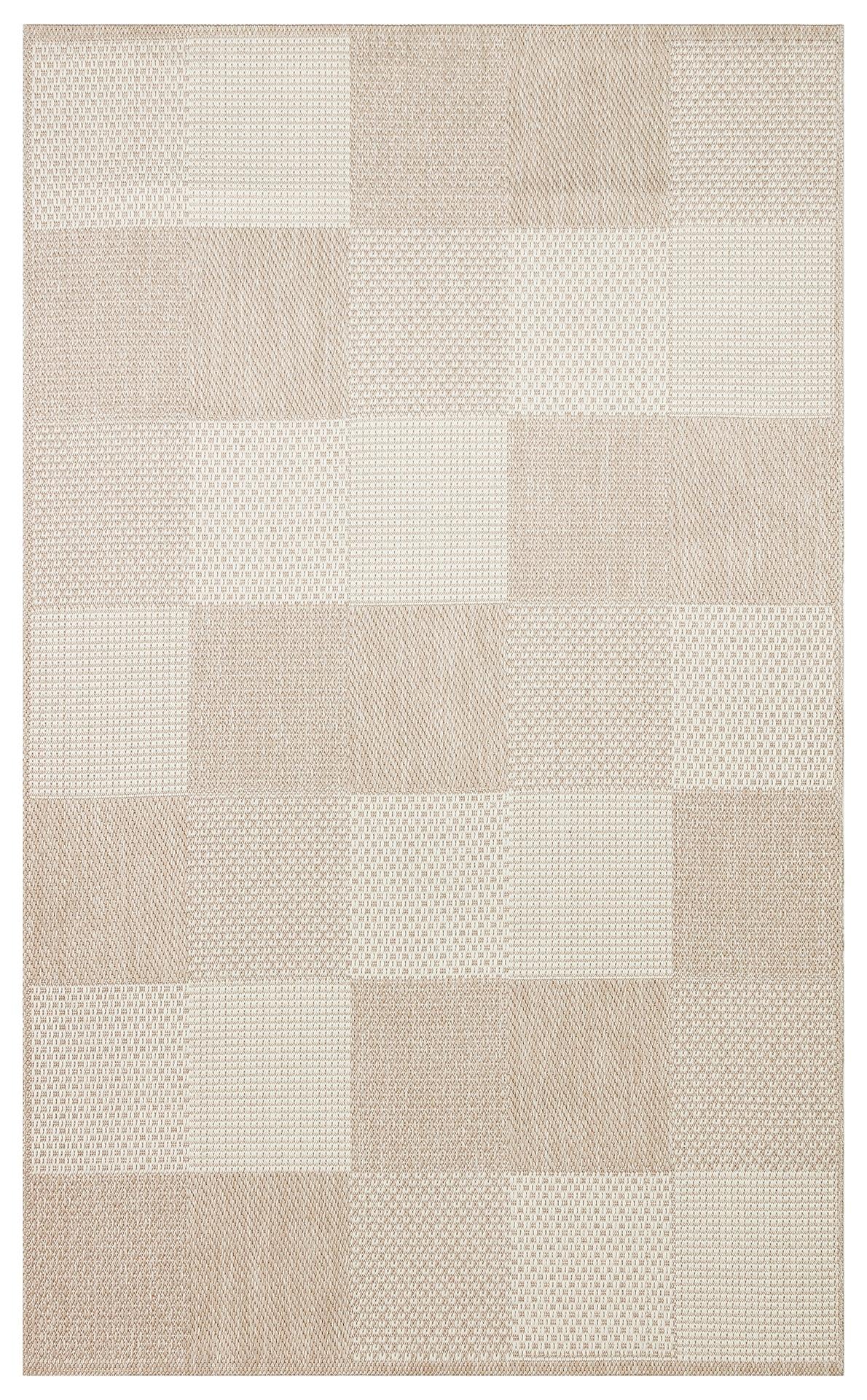 MONO MNO 01 BEIGE  Hav Toz Vermez Kaymaz Tabanlı Şık Kilim