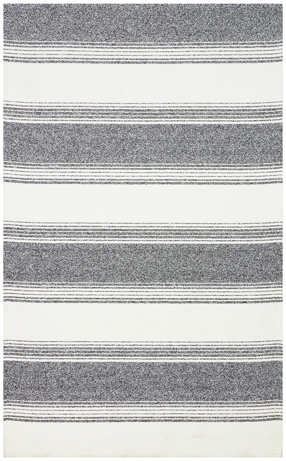 NEVADA NVD 02 WHITE BLACK  Özel Moroccon Tuşeli Hav Toz Vermez Kaymaz Tabanlı İnce Dokuma Modern Halı