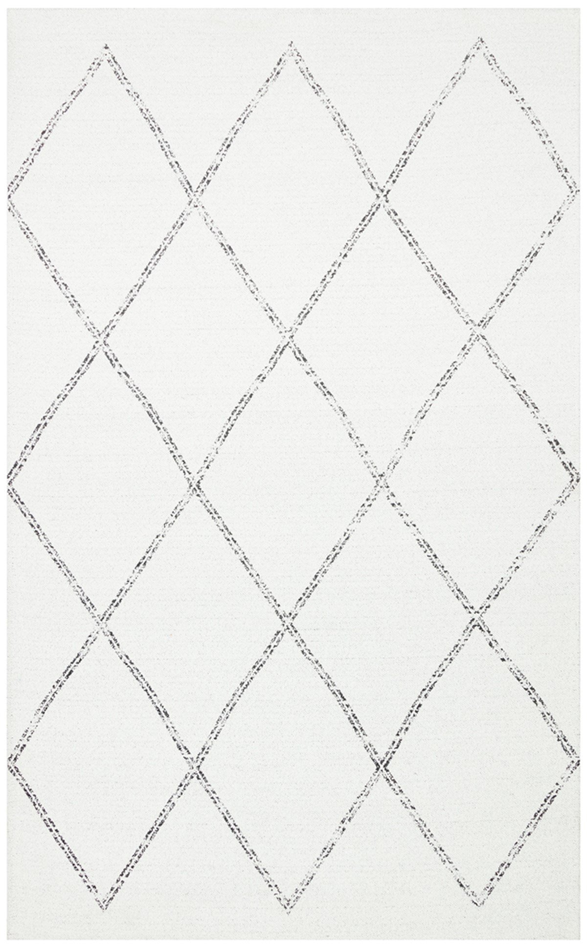 NEVADA NVD 03 WHITE BLACK  Özel Moroccon Tuşeli Hav Toz Vermez Kaymaz Tabanlı İnce Dokuma Modern Halı