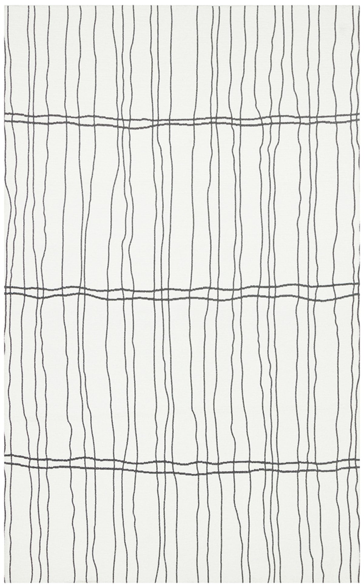 NEVADA NVD 05 WHITE BLACK  Özel Moroccon Tuşeli Hav Toz Vermez Kaymaz Tabanlı İnce Dokuma Modern Halı