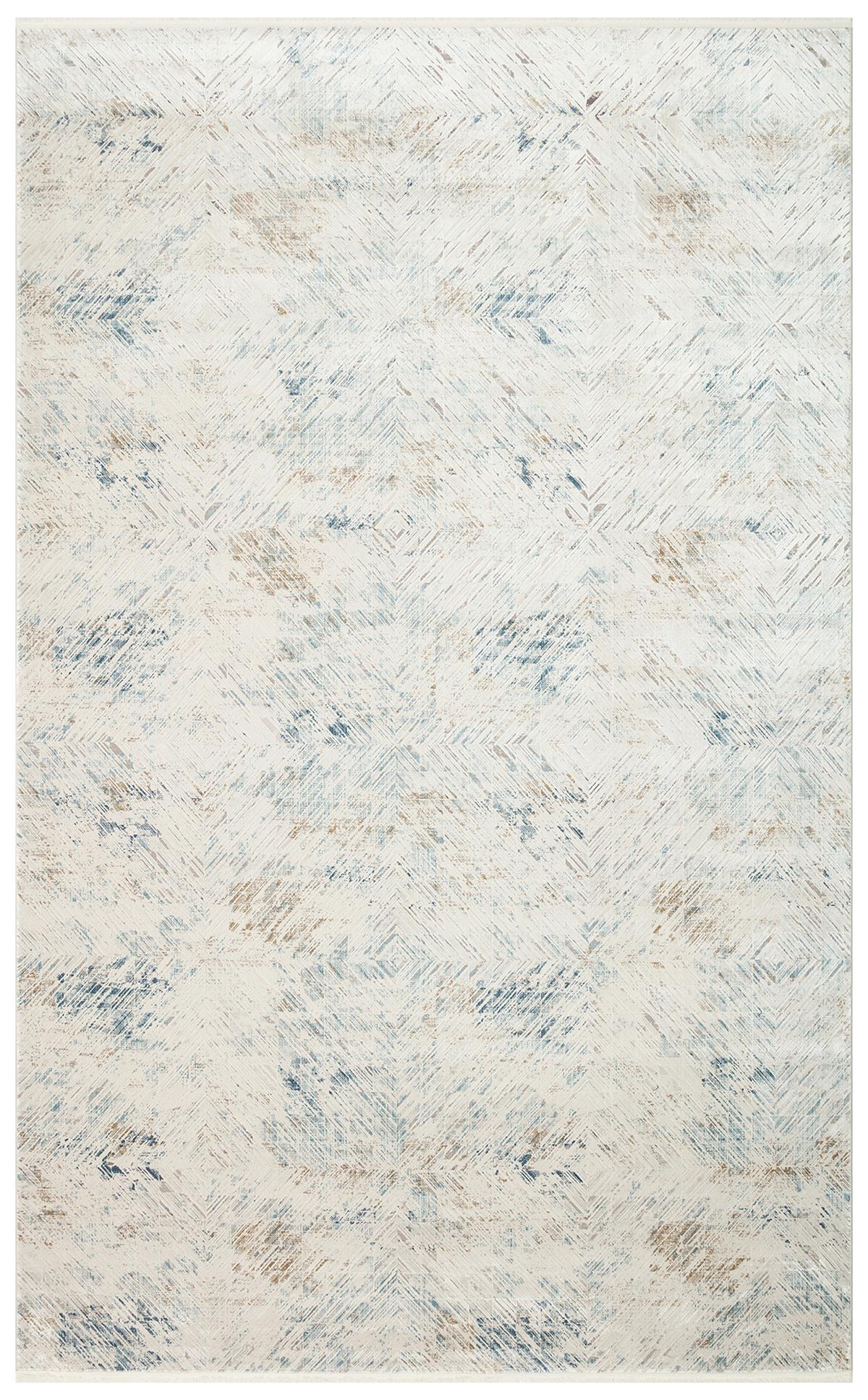 PALMIRA PLM 03 CREAM BLUE  Yüksek Kaliteli Sık Dokuma Modern Salon Halısı