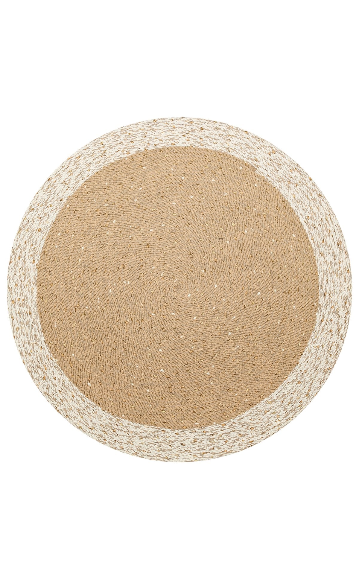 PATNA PTN 02 NATURAL WHITE  Jüt Hasır Görünümlü Hav Toz Vermez Örgü Halı
