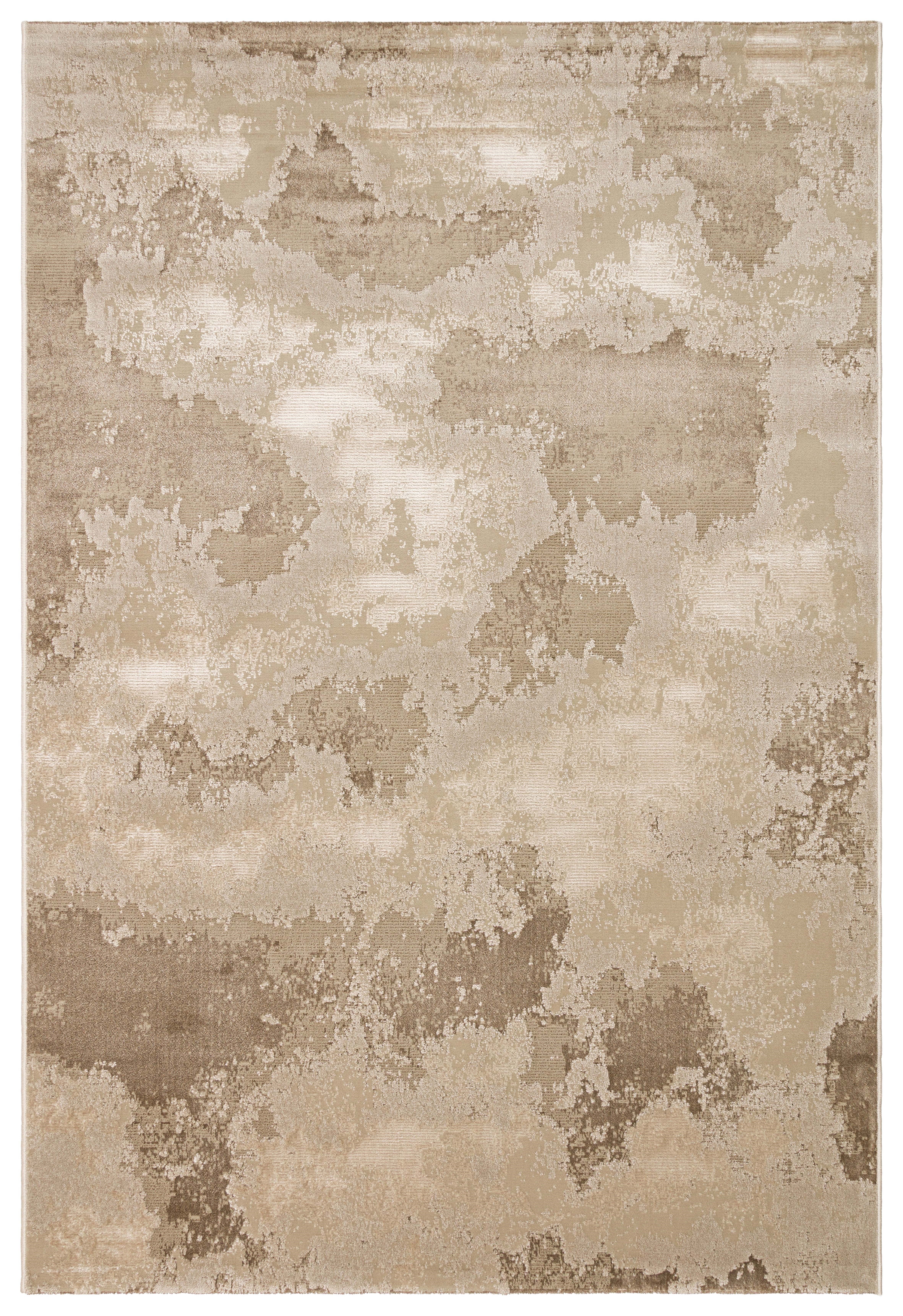 RIVERA RVR 03 BEIGE  Modern ve Klasik Desenli Yüksek Alçak Çift Boyutlu Dokumaya Sahip Yumuşak Tuşeli Makine Halısı