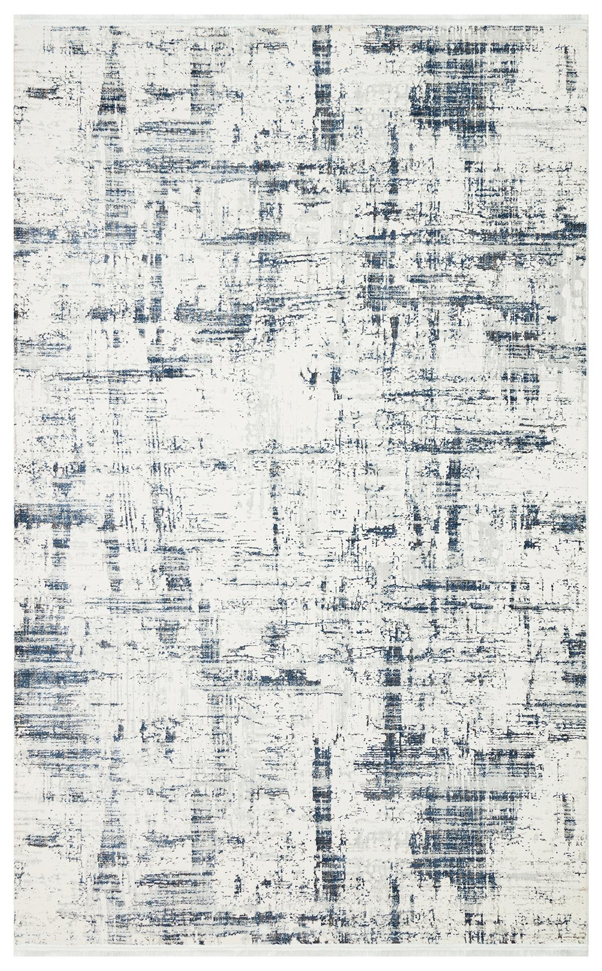 SATEEN ST 904 CREAM BLUE  Hav Toz Vermez Modern Halı
