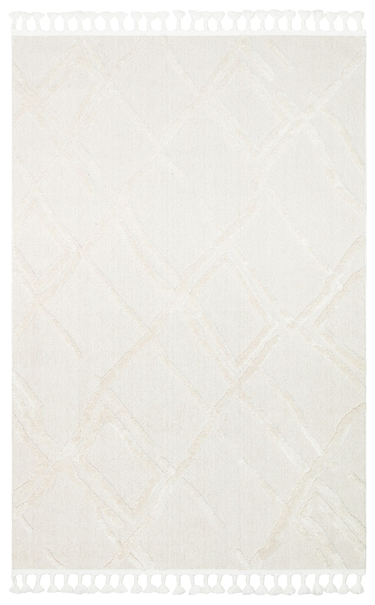 TERAZZO TRZ 03 WHITE  Hav Toz Vermez Yumuşak Dokulu Etnik Örgü Desenlere Sahip Modern İskindinav Halı