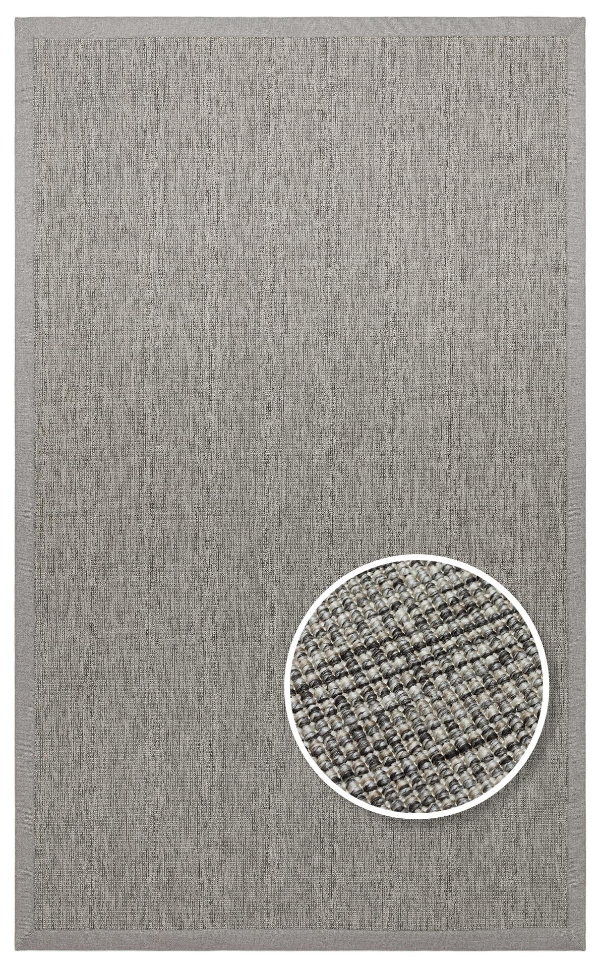 VENTURA VNT 2705 GREY BRD GREY  İç ve Dış Mekan Kullanımına Uygun Hav Vermeyen Kolay Temizlenebilir Sisal Görünümlü Halı