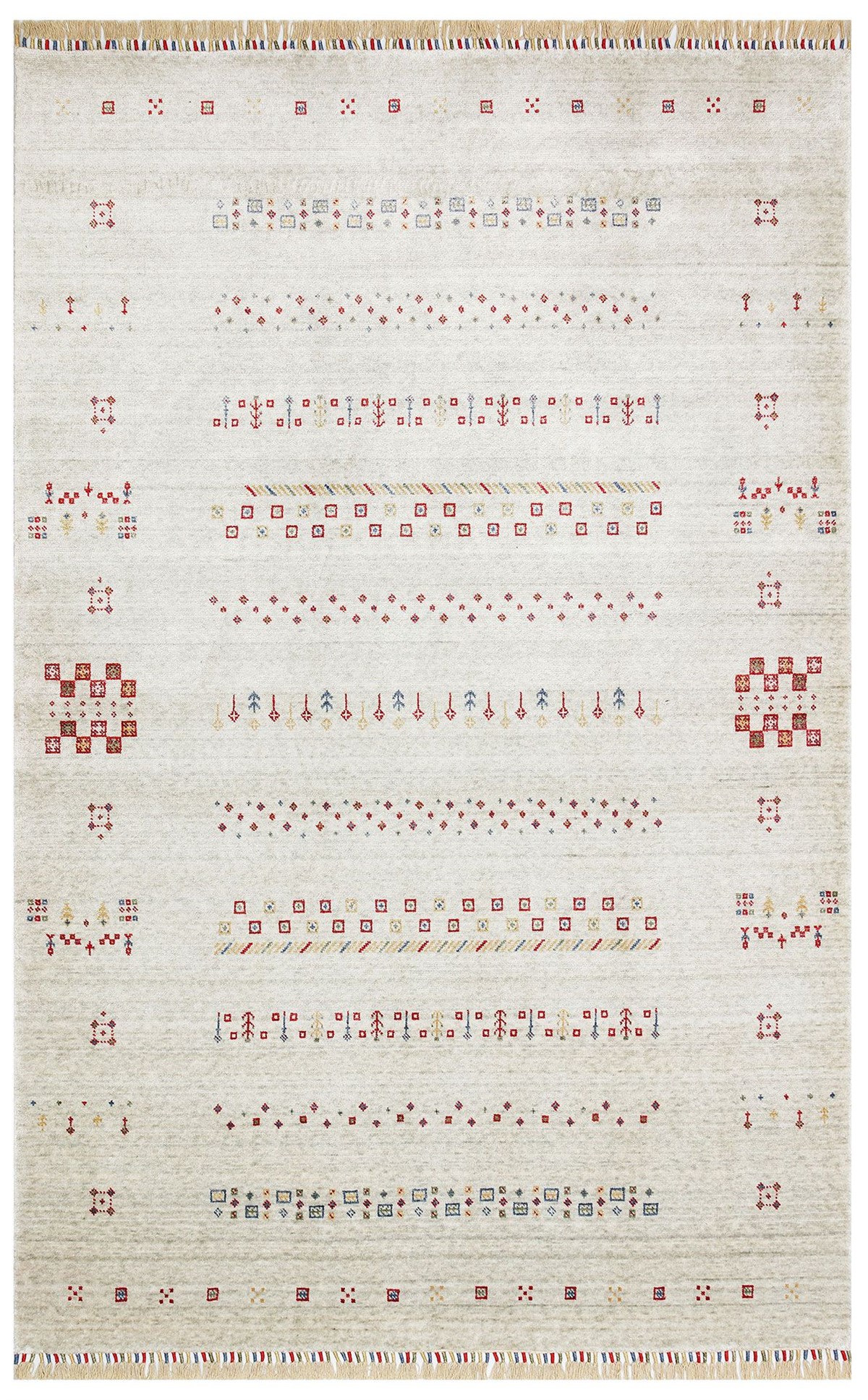 ZARA ZR 06 BEIGE  El Emeği ile Bambu Viskon İpliklerden Özel Tezgahlarda Üretilen Uşak Halısı