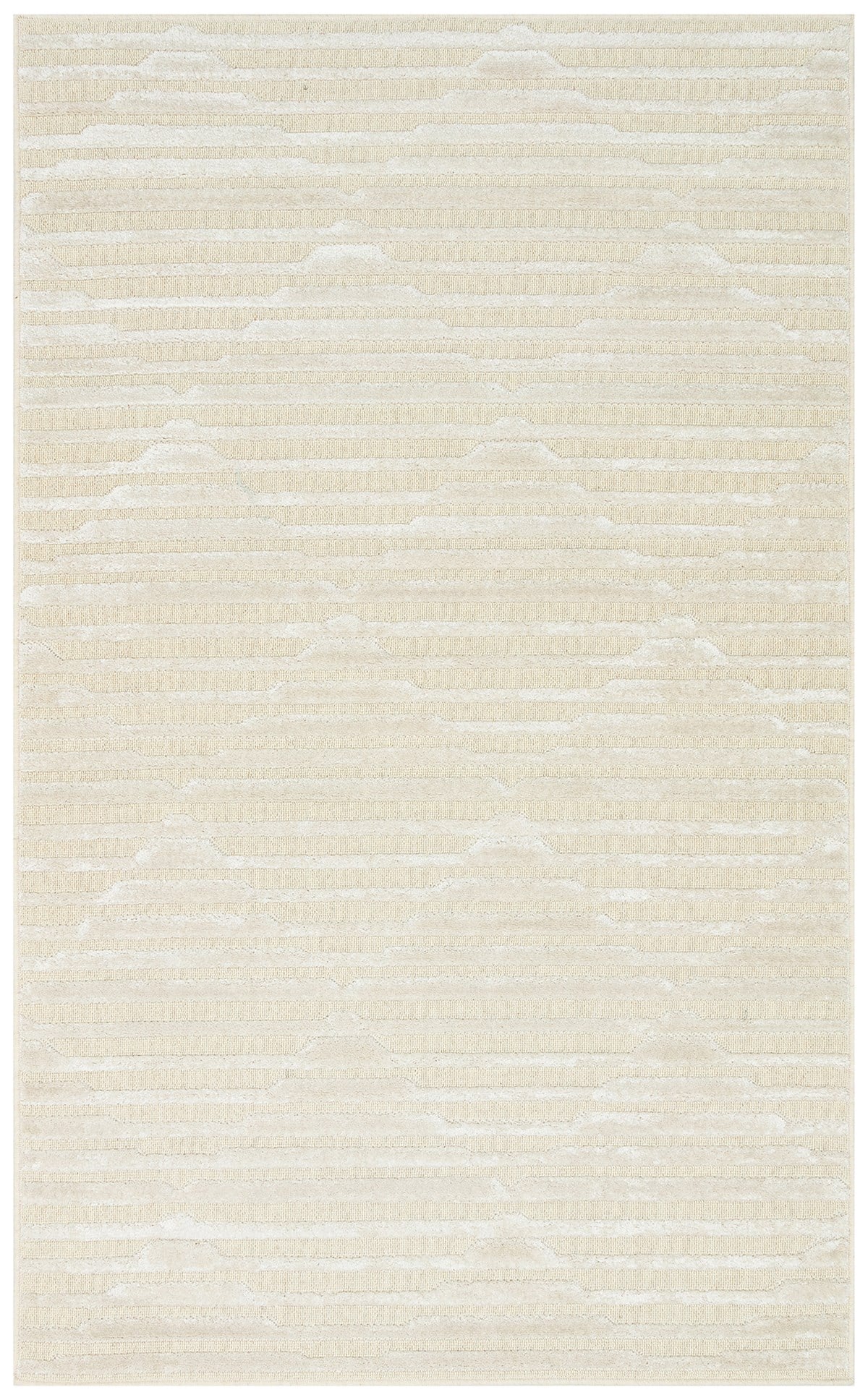 ZENITH ZNT 02 CREAM  Yüksek Alçak Dokulu Naturel Yün ve Viskon Modern Dokuma Halı