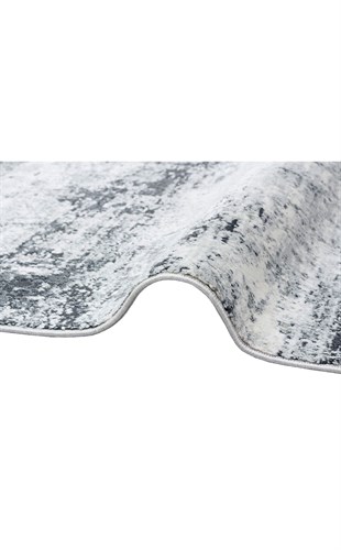 VERONA VR 02 CREAM GREY XW  Bambu Viskonu ile Üretilen Yıkanabilir Modern İnce Makine Halısı