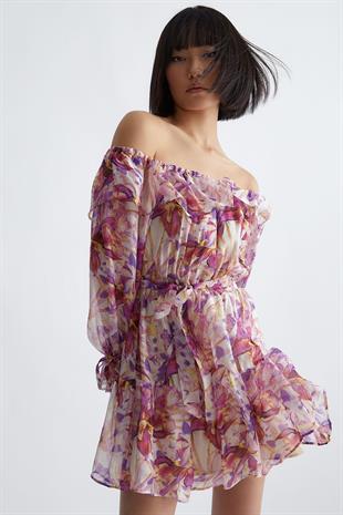 Liu Jo İpekli Çiçek Desenli Elbise