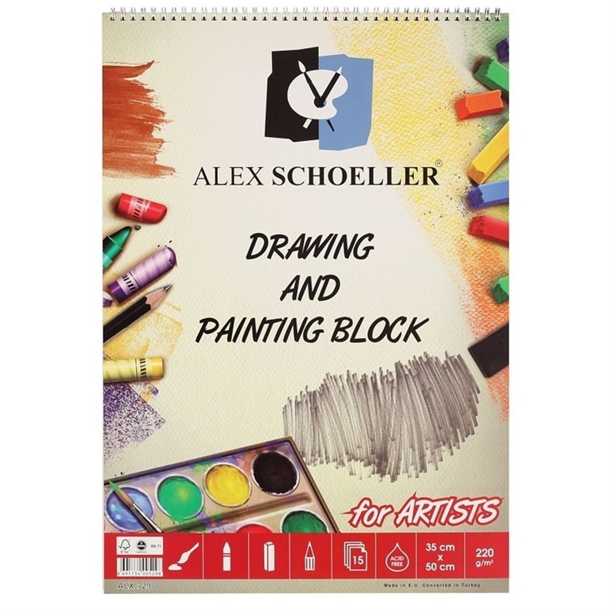 ALEX SCHOELLER ÇİZİM BLOĞU 35X50 220 GR 15 YAPRAK
