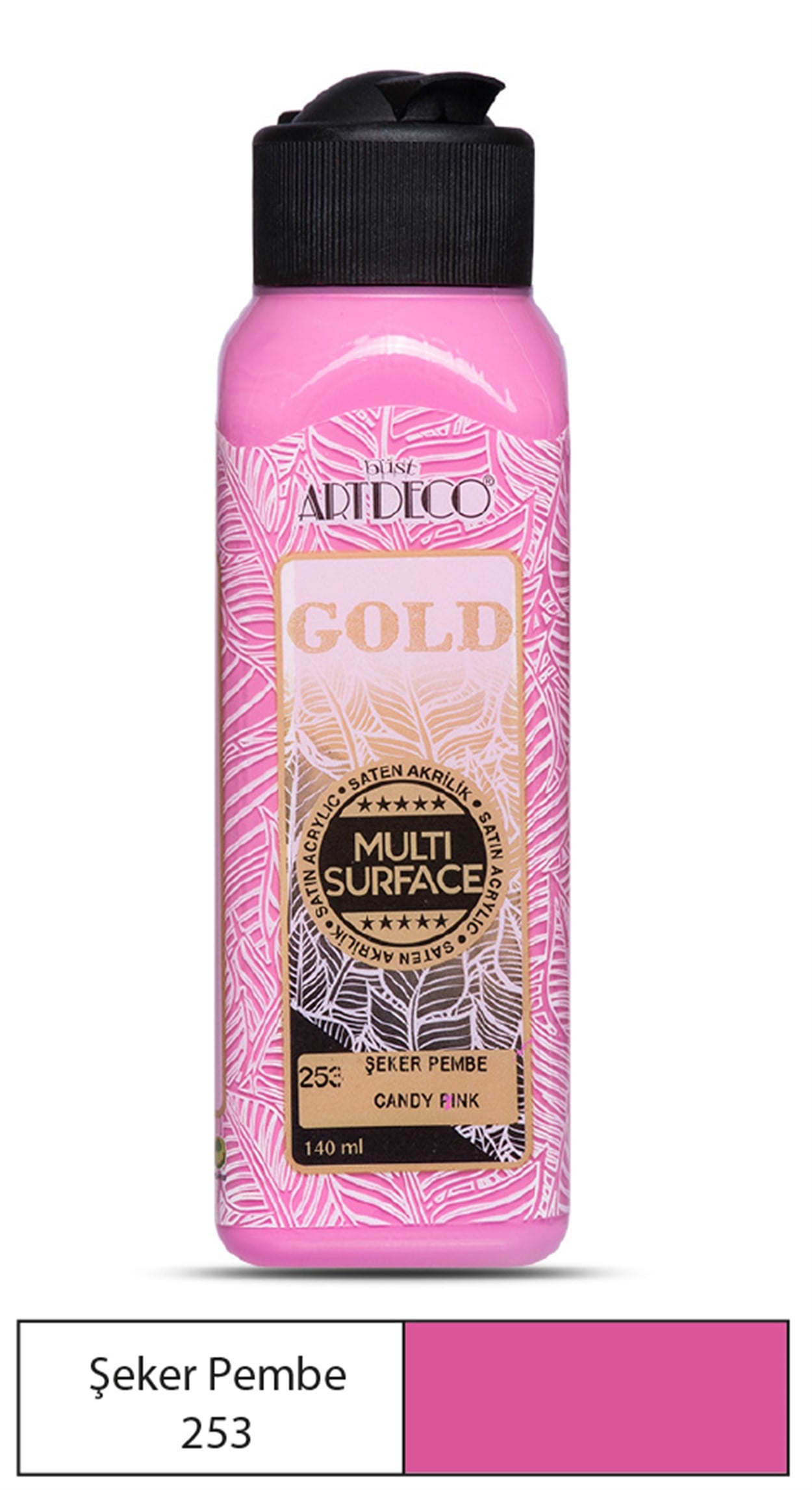 Artdeco Gold Akrilik Boya 140ml Şeker Pembe 253