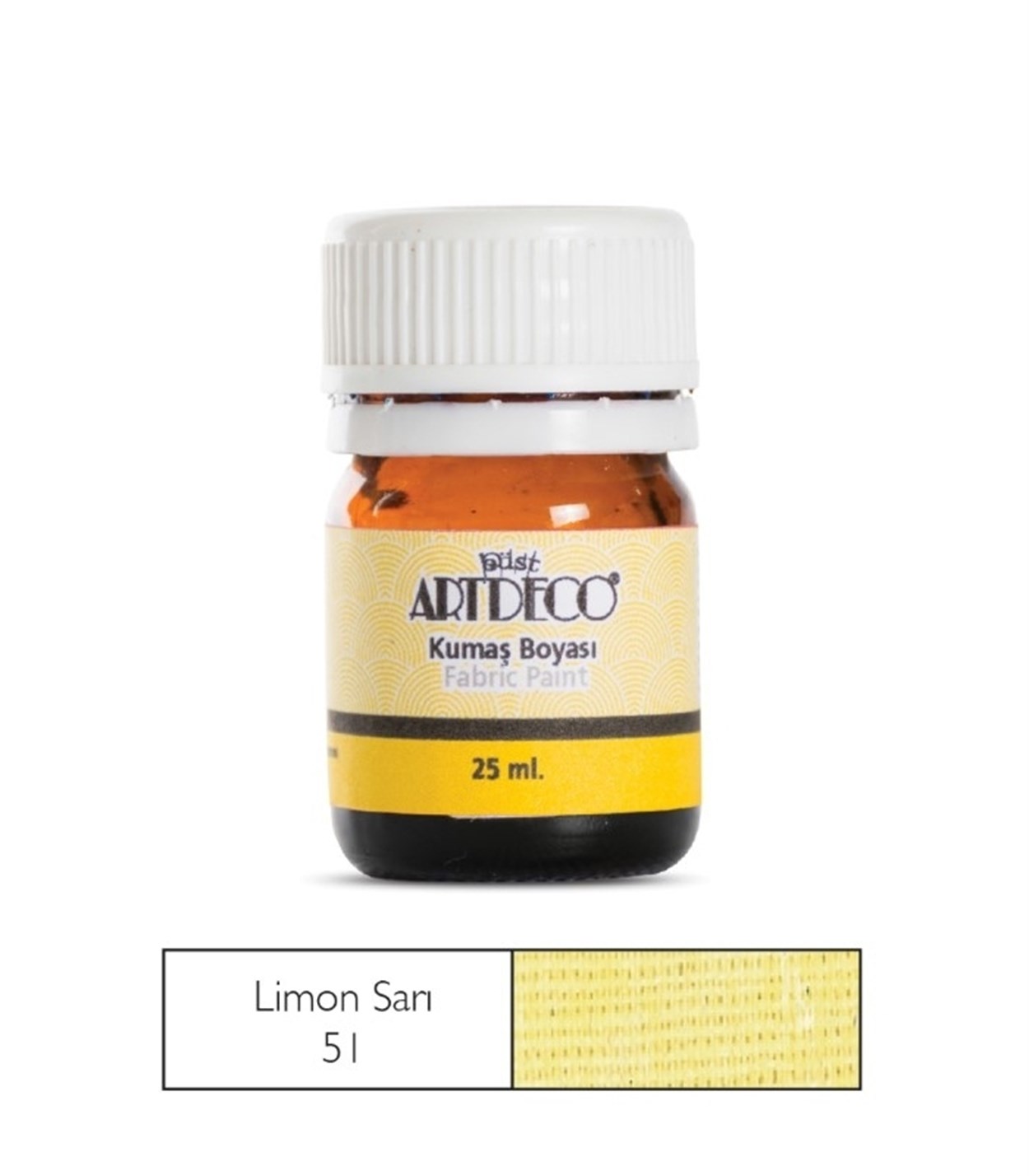 Artdeco Kumaş Boyası 25ml Limon Sarısı 51