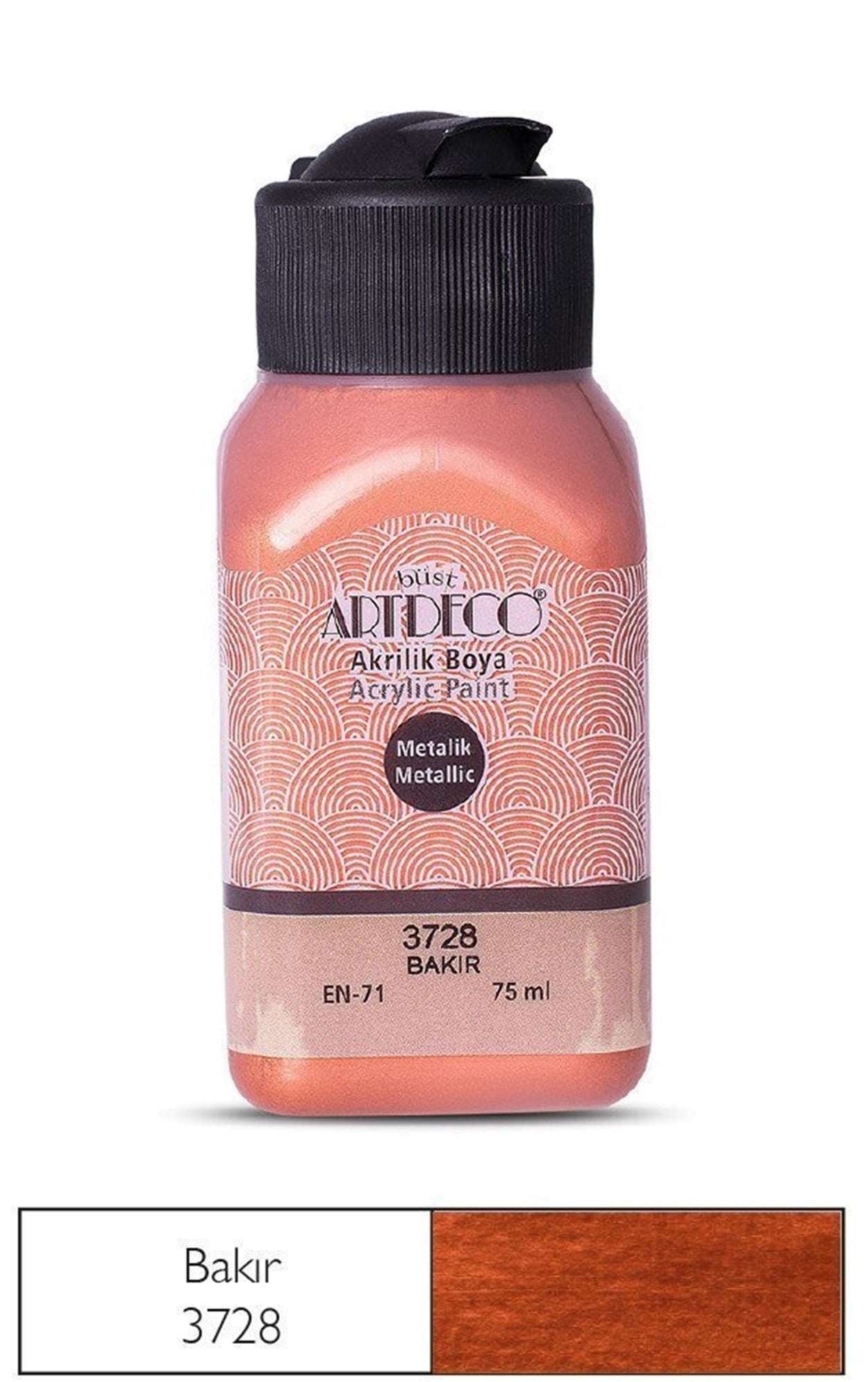 Artdeco Metalik Akrilik Boya 75ml Bakır 3728