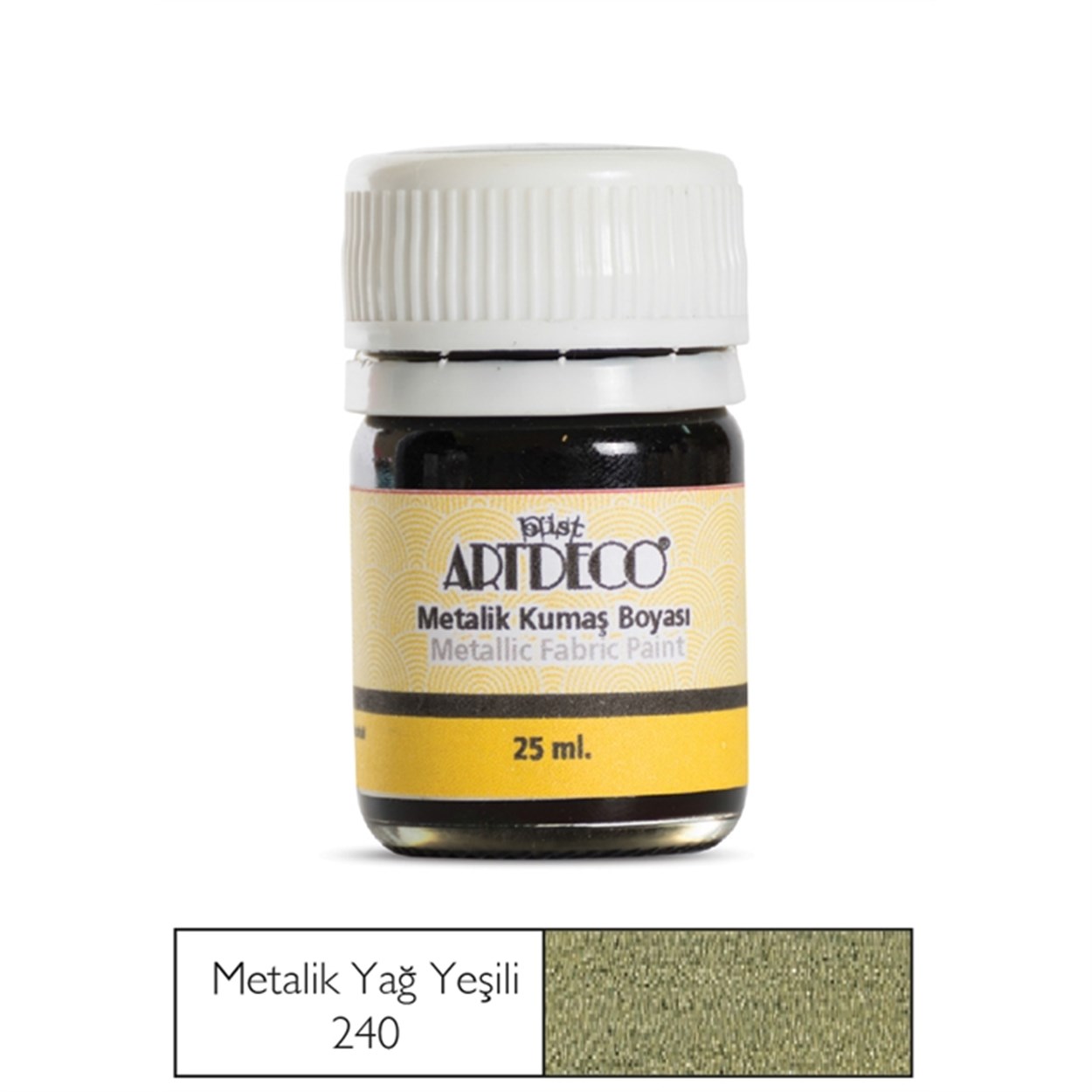 Artdeco Metalik Kumaş Boyası 25ml Yağ Yeşili 240